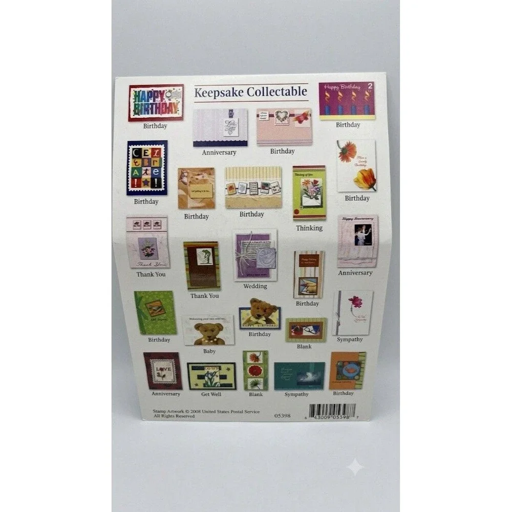 24 Assorted All-Occasion 5x7 Greeting Cards USPS Design Storage Organizer Box